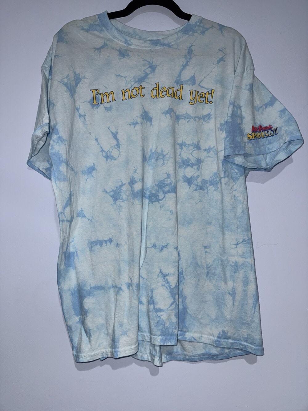 Vintage Monty Python Spamalot T-Shirt Size XL I'm Not Dead Yet Graphic Tee